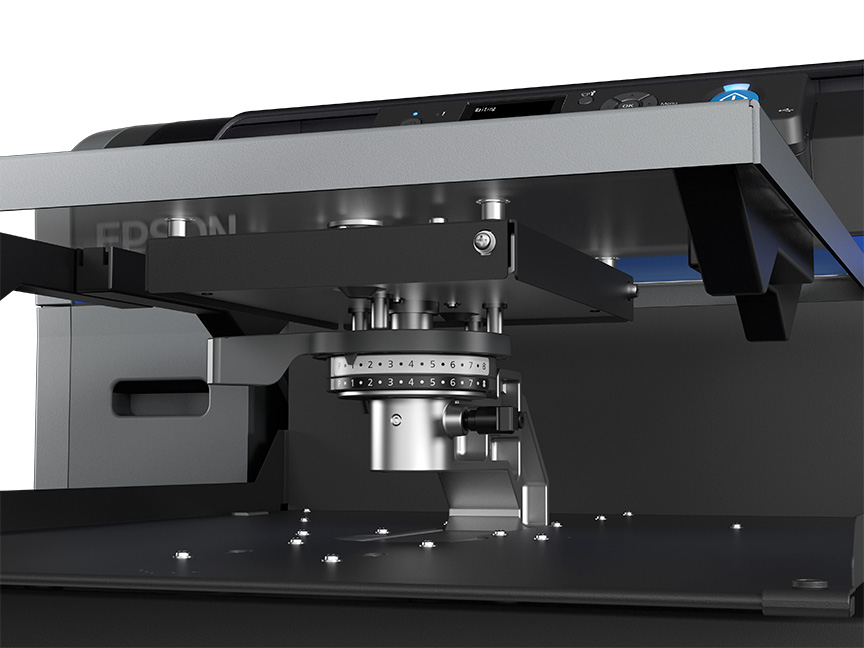 Direct to garment printer platen height adjustment