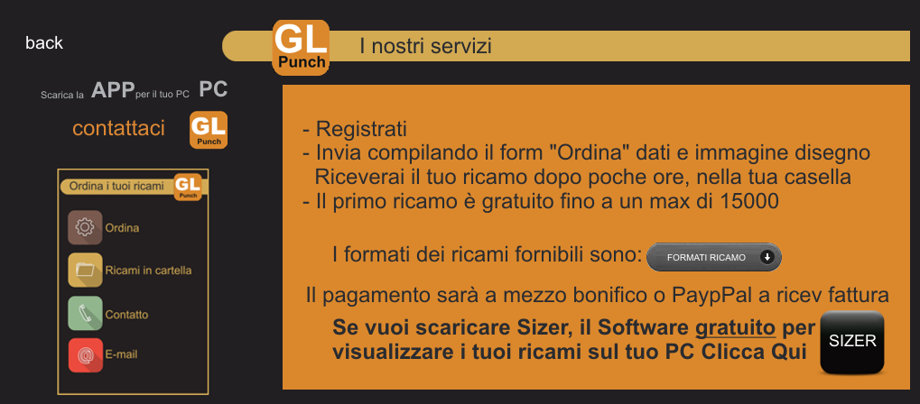 SERVICE DI PUNCIATURA ON LINE In 24 ore ricevete i vs. ricami via Email